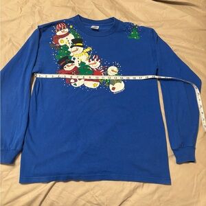 Delta Blue Holiday T-Shirt Vintage long sleeve.
